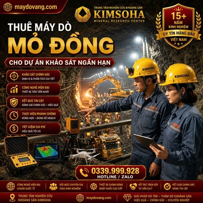 THUÊ MÁY DÒ QUẶNG ĐỒNG CHO DỰ ÁN KHẢO SÁT NGẮN HẠN