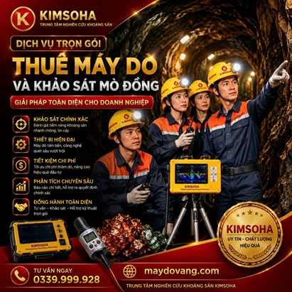 Thuê máy dò và khảo sát mỏ đồng