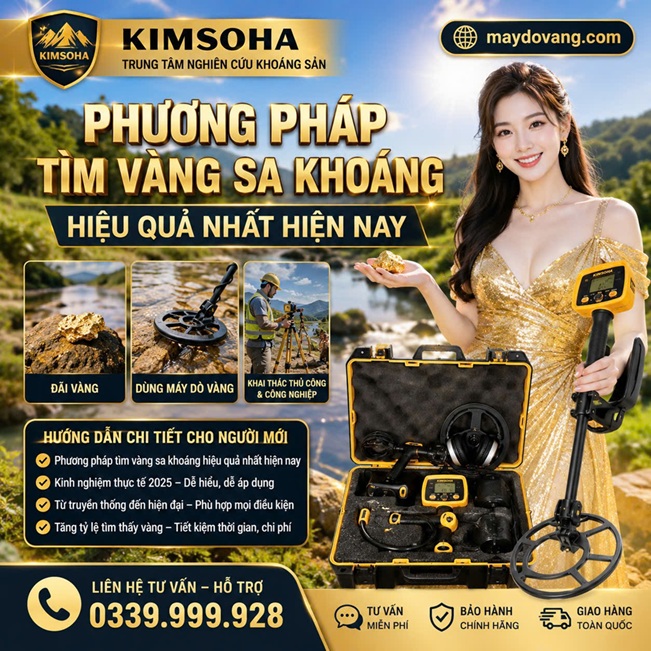 PHƯƠNG PHÁP TÌM VÀNG SA KHOÁNG HIỆU QUẢ NHẤT HIỆN NAY