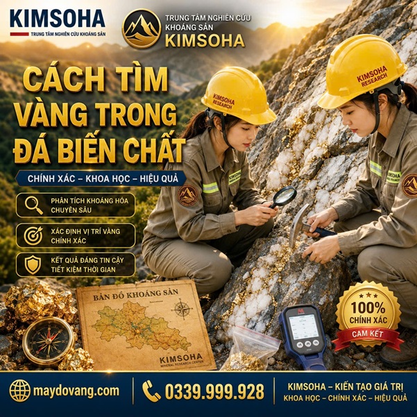CÁCH TÌM VÀNG TRONG ĐÁ BIẾN CHẤT